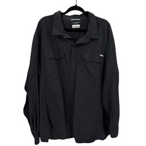 Columbia Omni Shade Sun Protection Shirt‎ 3X Black Button Up Mens